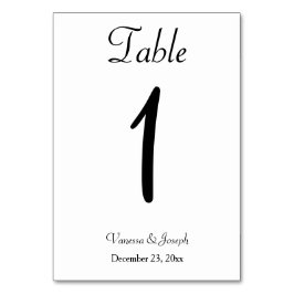 Numeração De Mesa Casamento Clássico Branco Negro