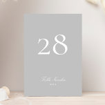 Numeração De Mesa Casamento Clássico De Caligrafia De Cinza Leve<br><div class="desc">Este Design faz parte de uma coleção; Entre em contato comigo se precisar de ajuda para encontrar designs ou produtos correspondentes; também disponível em cores alternativas</div>