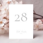 Numeração De Mesa Casamento Clássico de Cinzas Formais de Caligrafia<br><div class="desc">Este Design faz parte de uma coleção; Entre em contato comigo se precisar de ajuda para encontrar designs ou produtos correspondentes; também disponível em cores alternativas</div>