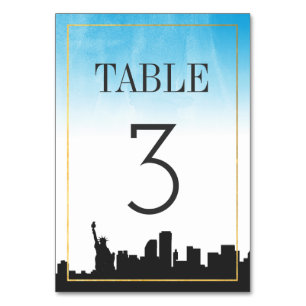 Numeração De Mesa Casamento Clássico de Nova Iorque