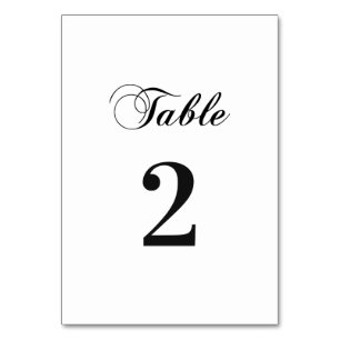 Numeração De Mesa Casamento clássico de preto e branco. Elegante si