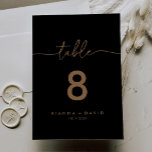 Numeração De Mesa Casamento Clássico Dourado Negro<br><div class="desc">Este clássico de ouro negro é perfeito para um casamento moderno. O design simples e elegante apresenta a tipografia clássica e de rico em ouro. Este é um número de tabela de dois lados. Adicione cada número de tabela de que você precisa ao seu carrinho individualmente.</div>