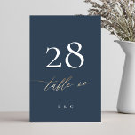Numeração De Mesa Casamento Clássico Elegante Dourado Azul-marinho B<br><div class="desc">Este cartão faz parte de uma grande coleção - clique abaixo ou me peça informações * o detalhe é dourado falso não folha de papel real</div>