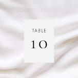 Numeração De Mesa Casamento clássico preto branco<br><div class="desc">Um fundo branco,  texto preto. Personalize e adicione seus números de tabela. Adicione seus números um a um.</div>