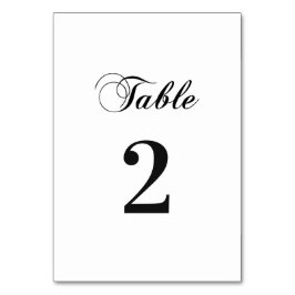 Numeração De Mesa Casamento clássico preto e branco. Simples elegant