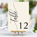 Numeração De Mesa Casamento com a Caligrafia Moderna de Ivory Cream<br><div class="desc">Mande seus convidados para os assentos deles com os números da mesa de casamento de marfim elegante chic. Apresentando uma design minimalista com a caligrafia moderna, esses números de tabelas adicionam um toque de sofisticação à sua recepção de casamento. O fundo suave e a tipografia elegante e limpa garantem uma...</div>