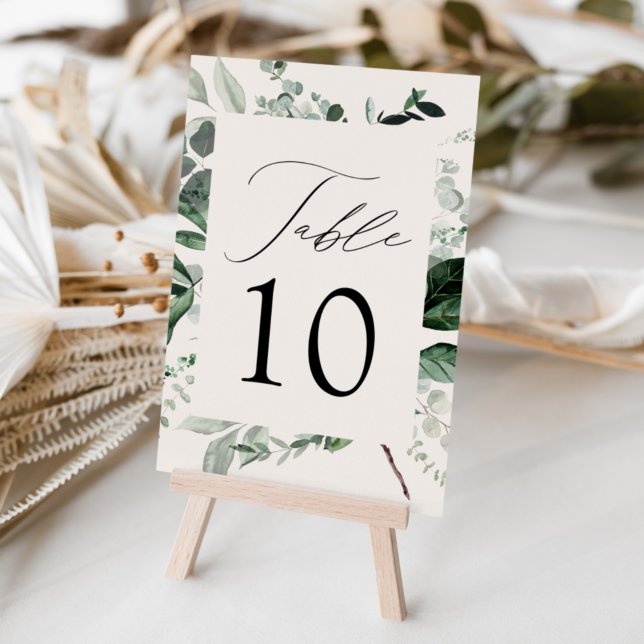 Numeração De Mesa Casamento com Abundante Verdor (Criador carregado)