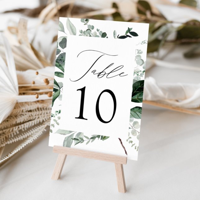 Numeração De Mesa Casamento com Abundante Verdor (Criador carregado)