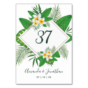 Numeração De Mesa Casamento com Aloha Beach