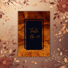 Numeração De Mesa casamento com animais de pele cobra de luxo