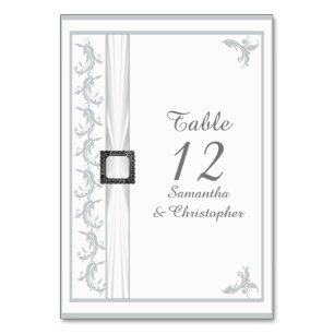 Numeração De Mesa Casamento com cinzas e renda branca