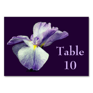 Numeração De Mesa Casamento com Flor em Íris Roxo