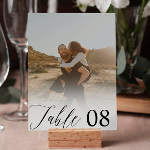 Numeração De Mesa Casamento com fotos elegantes da caligrafia da cam