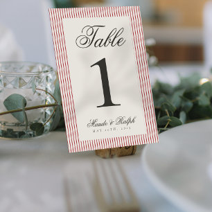 Numeração De Mesa Casamento com Greve Vermelha de eterno Antigo