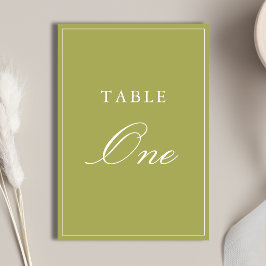 Numeração De Mesa Casamento com Letra Oliva Elegante