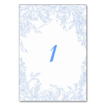 Casamento com Moldura Azul Floral