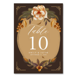 Numeração De Mesa Casamento com Moldura Floral Vintage