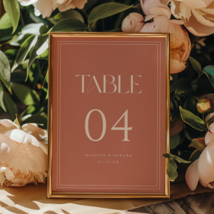 Numeração De Mesa Casamento com Nomes Personalizados Rosa Poeira Mod