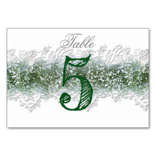 Numeração De Mesa Casamento com rendas brancas e bebês