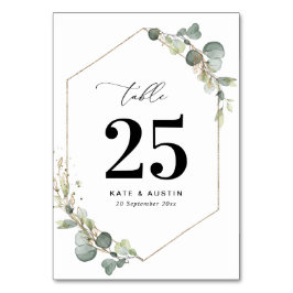 Numeração De Mesa Casamento com script de Aquarela