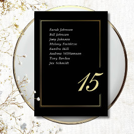 Numeração De Mesa Casamento com Tipografia Dourada Mínima Negrito co
