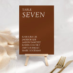 Numeração De Mesa Casamento com Tipografia Moderna e Sonora<br><div class="desc">Apresentando nossa elegante e sofisticada suíte de tipografia moderna e elegante de casamento, projetada para dar o tom para seu dia especial. Este belamente feito convite apresenta uma design de tipografia moderna e elegante, perfeitamente adequada para uma cerimônia de casamento contemporânea. A paleta de cores ricas exude calor e elegância,...</div>