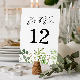 Numeração De Mesa Casamento com Verde Água
