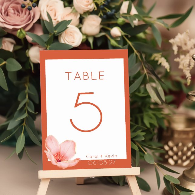 Numeração De Mesa Casamento cor de laranja Brilhante (Criador carregado)