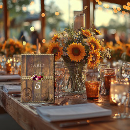 Numeração De Mesa Casamento Country Western Rosas Vermelhas Rosadas 