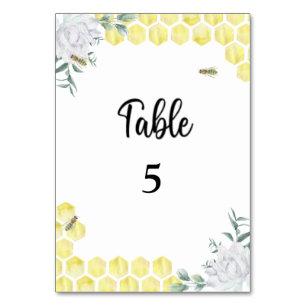 Numeração De Mesa Casamento da abelha melífera 