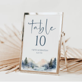 Numeração De Mesa Casamento da Floresta de Inverno da Rússia Woodlan