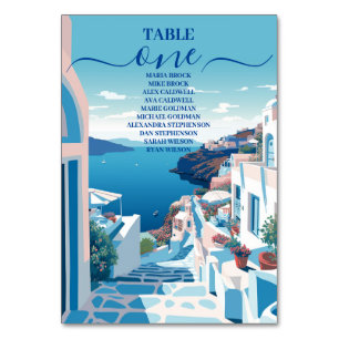Numeração De Mesa Casamento da Grécia de destino Santorini