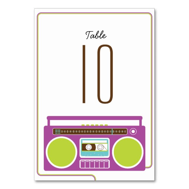Numeração De Mesa Casamento da Mixttape de Indie da Caixa de Retro ( (Frente)