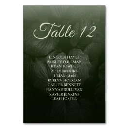 Numeração De Mesa Casamento da primavera elegante de folha verde