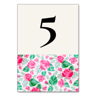 Numeração De Mesa Casamento das flores de Rosa verde rosa
