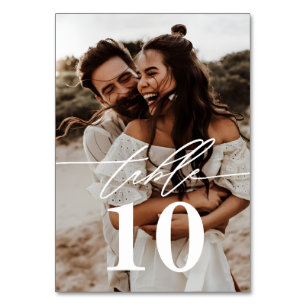 Numeração De Mesa Casamento de 2 Fotos do Script Moderno