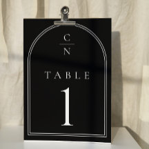 Casamento de Arca de Monograma Moderno Elegante