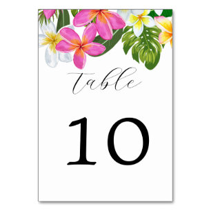 Numeração De Mesa Casamento de Árvore Tropical Plumeria Temple