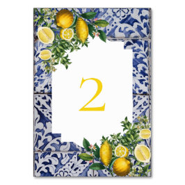 Numeração De Mesa Casamento de Azulejos portugueses com limões medit