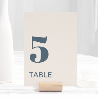 Numeração De Mesa Casamento de bege azul Marinho minimalista moderno