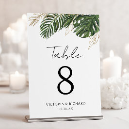 Numeração De Mesa Casamento de Boho de Verão Botânico tropical