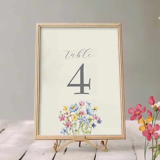 Numeração De Mesa Casamento de Boho Flor Silvestre (Criador carregado)