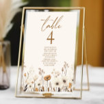 Numeração De Mesa Casamento de Boho Wildflower Flowers Floral Garden<br><div class="desc">Esta é uma Mesa de Casamento de Boho Wildflower Flowers Wild Flowers Floral Núm. com Nomes!</div>