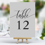 Numeração De Mesa Casamento de Caligrafia Minimalista de Cinzas Suav<br><div class="desc">Mande seus convidados para seus assentos com esses números elegantes de mesas de cinza mole. Apresentando uma design minimalista com a caligrafia moderna, esses números de tabelas adicionam um toque de sofisticação à sua recepção de casamento. O fundo suave e a tipografia elegante e limpa garantem uma leitura fácil e...</div>