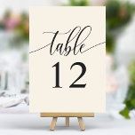 Numeração De Mesa Casamento de Caligrafia Minimalista em Ivory Cream<br><div class="desc">Mande seus convidados para os assentos deles com os números elegantes da mesa de casamento de creme de marfim. Apresentando uma design minimalista com a caligrafia moderna, esses números de tabelas adicionam um toque de sofisticação à sua recepção de casamento. O fundo suave e a tipografia elegante e limpa garantem...</div>