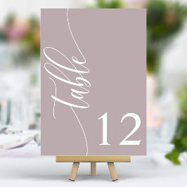 Numeração De Mesa Casamento de Caligrafia Moderna em Lavanda Empoeir
