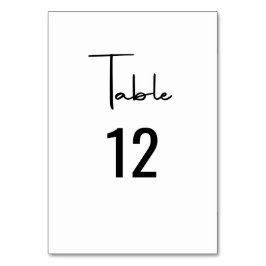 Numeração De Mesa Casamento de Caligrafia Moderna Minimalista