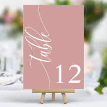 Casamento de Caligrafia Moderna Rosa Poeira