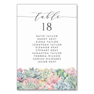 Numeração De Mesa Casamento De Casamento De Pastel De Aquarelas