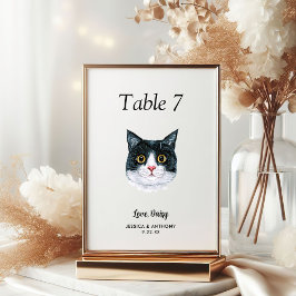 Numeração De Mesa Casamento de Cat Moderno Simples